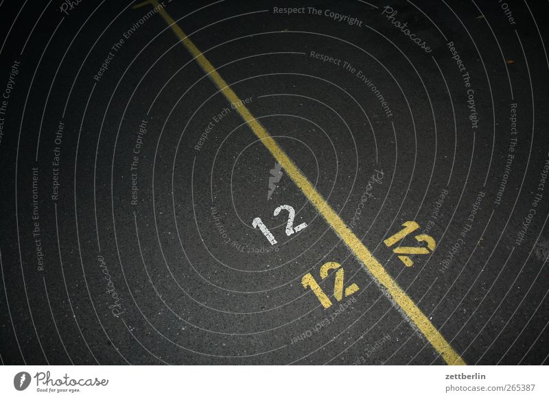 3x12 Sign Characters Digits and numbers Ornament Line Stripe Dark Signs and labeling Lane markings Colour photo Exterior shot Detail Macro (Extreme close-up)