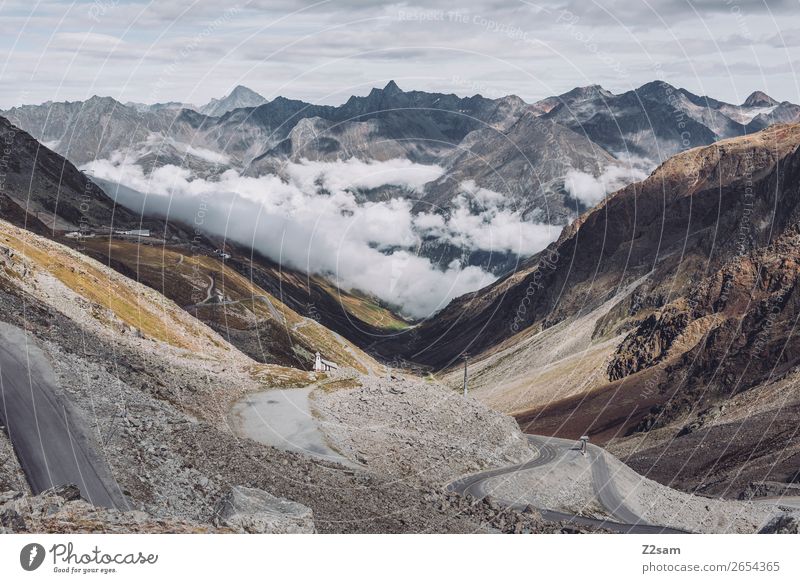 Rettenbach Glacier | Sölden | E5 Mountain Hiking Nature Landscape Clouds Autumn Alps Street Gigantic Tall Natural Idyll Climate Sustainability Vacation & Travel