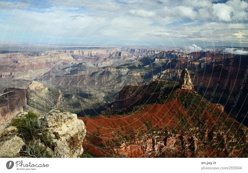 peak view Vacation & Travel Tourism Trip Adventure Far-off places Nature Landscape Canyon Exceptional Famousness Gigantic Blue Brown Green White Enthusiasm