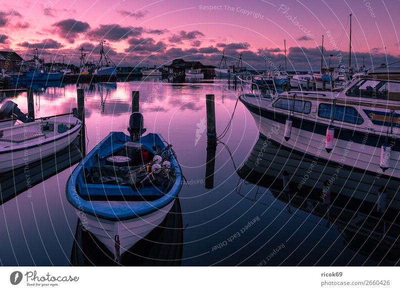 View of the harbour of Klintholm Havn in Denmark Vacation & Travel Tourism House (Residential Structure) Nature Water Clouds Coast Baltic Sea Harbour