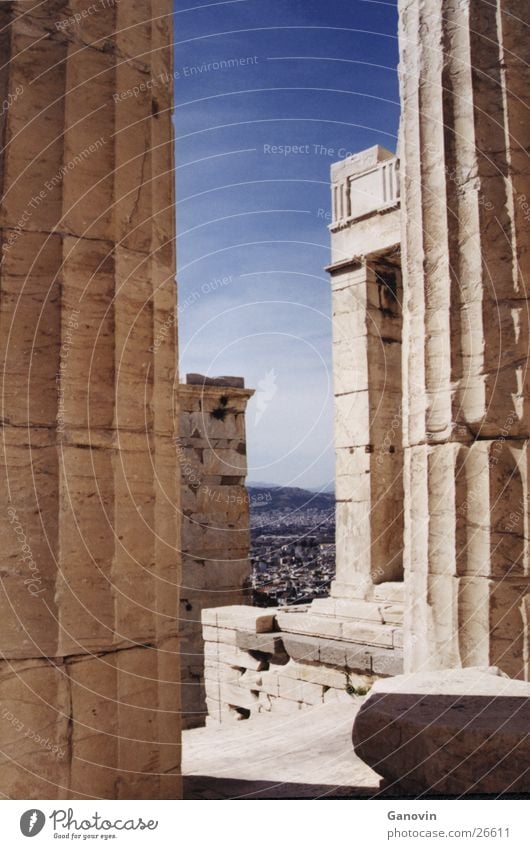 Athens Building Greece Ancient Perspective Landscape