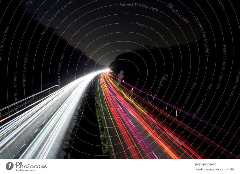 light path Logistics Transport Means of transport Traffic infrastructure Passenger traffic Rush hour Road traffic Motoring Street Highway Vehicle Stripe