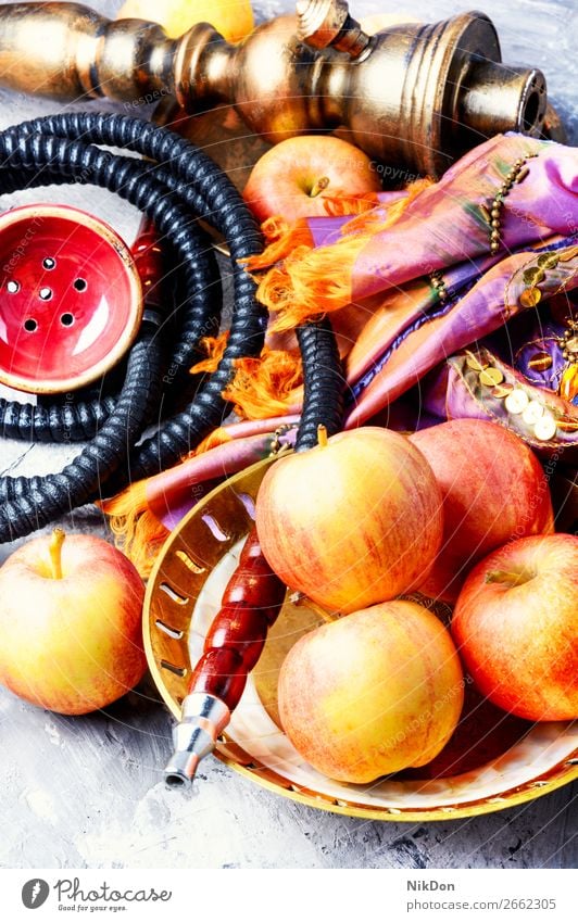 hookah with apple for relax tobacco smoking smoke shisha fruit bright strong juicy mouthpiece pleasure hookah pipe relaxation hookah lounge arabic turkish east