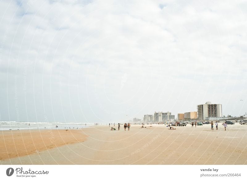 Daytona Vacation & Travel Far-off places Summer Summer vacation Beach Ocean House (Residential Structure) Clouds Coast High-rise Horizon USA Daytona Beach