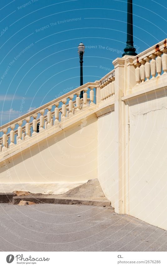 seafront promenade Vacation & Travel Tourism City trip Summer Summer vacation Cloudless sky Beautiful weather Porto Portugal Deserted Architecture