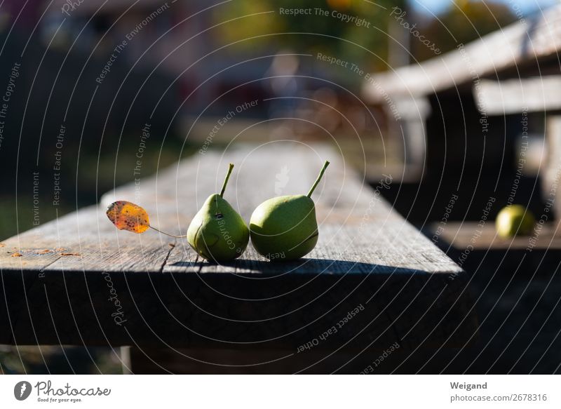 pair of pears Food Fruit Nutrition Breakfast Organic produce Vegetarian diet Wait Warmth Feminine Green Attentive Autumn Pear Harvest Vegan diet Relationship