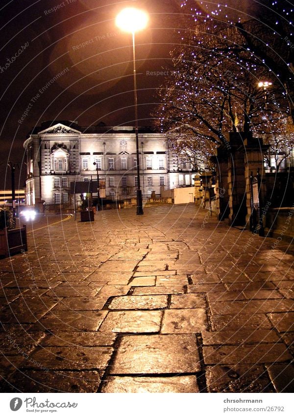 streetlight Liverpool England Great Britain Lamp Sidewalk Light Lighting Reflection Night Dark Lantern Long exposure Street Moody