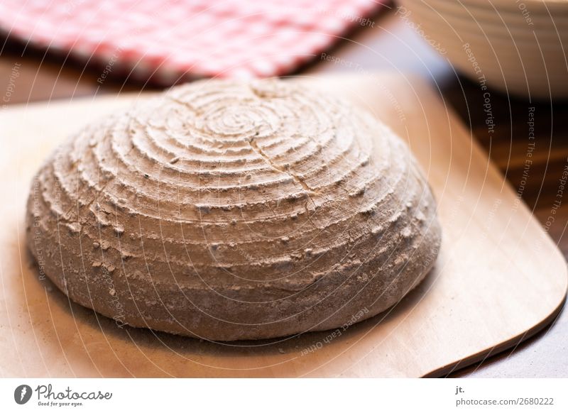 Bread dough from the fermentation basket Food Dinner Organic produce bread dough sourdough fermenting basket Healthy Eating Living or residing Kitchen