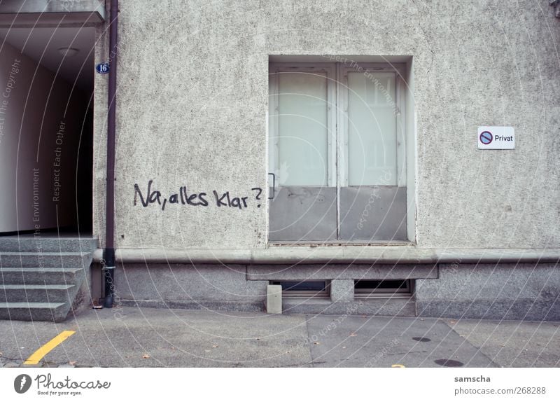 How's it going? House (Residential Structure) Subculture Small Town Downtown Wall (barrier) Wall (building) Stairs Facade Signs and labeling Graffiti Dirty