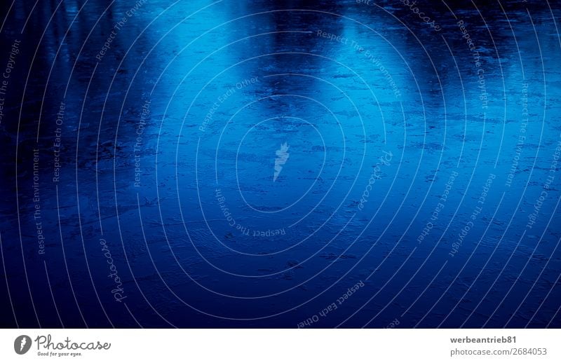 Frozen blue lake surface in winter Blur Ice Winter Dangerous Risk Temperature Cold Deserted Lake Blue Nature Landscape Frost Water Pond River Calm Surface Rural
