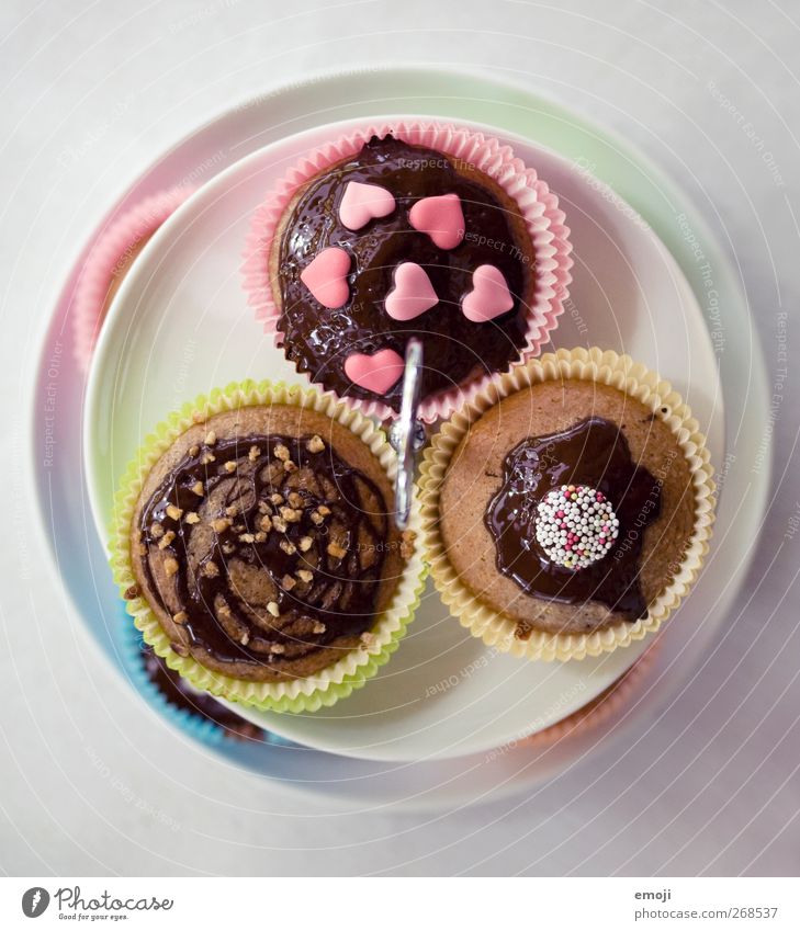 etagère Dessert Candy Chocolate Nutrition Slow food Finger food Crockery Delicious Muffin Colour photo Interior shot Studio shot Close-up Deserted