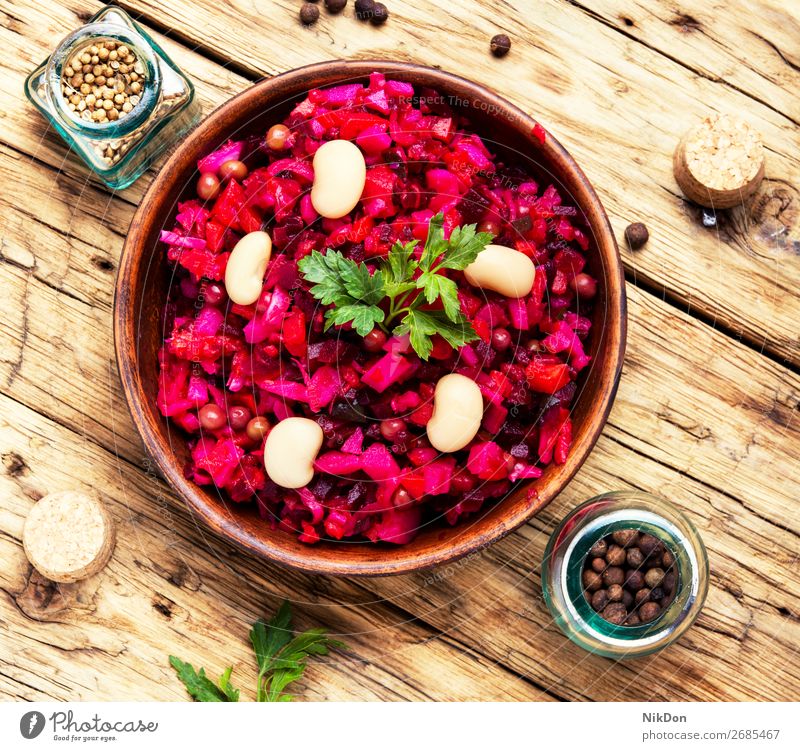 russian salad vinaigrette vegetarian food vegetable cucumber healthy eating diet beetroot appetizer potato carrot red pea pickled dish vitamin russian food