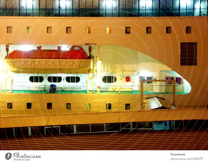 at night on deck #3 Finland Estonia Tallinn Watercraft Green Night Dinghy Light Long exposure Loneliness Navigation Dark Doomed Disorientated Maze Europe Ferry