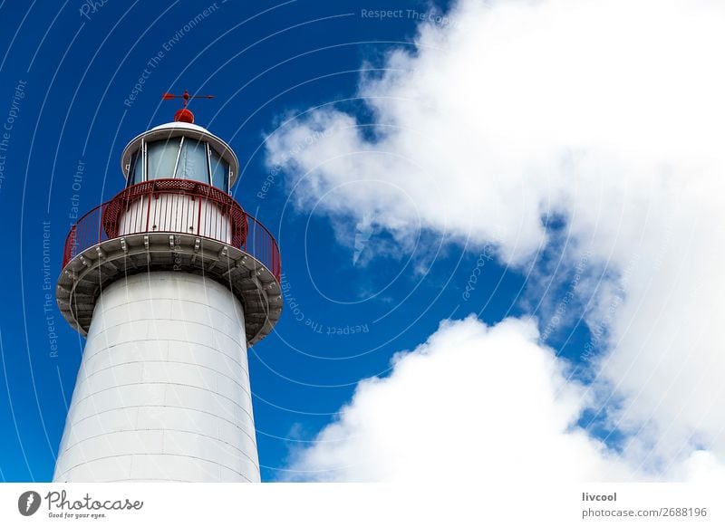 Sydney Harbor Lighthouse, Australia Lamp Sky Clouds Town Harbour Building Old Blue City Jetty edifice Blue sky equipment Australia + Oceania Pacific Ocean