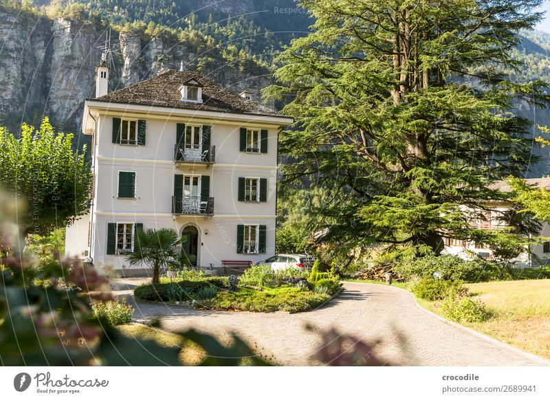 # 749 Italy Alps bed and breakfast Hotel Old Historic Morning Rock Colour photo Foreground Beautiful weather Calm Peaceful Relaxation Vacation & Travel