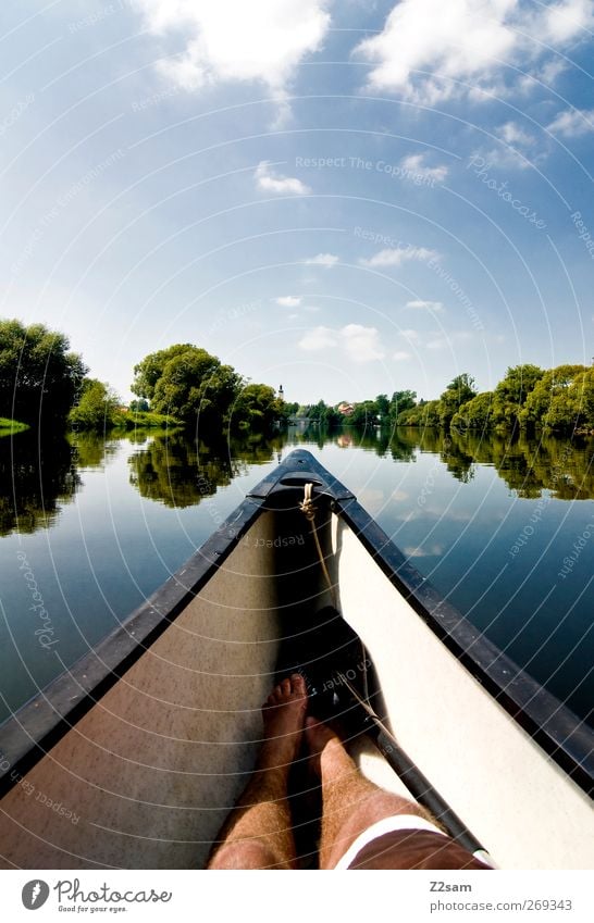 That was beautiful! Vacation & Travel Summer Summer vacation Canoe Nature Landscape Water Sky Clouds Beautiful weather Lake River Relaxation Free Calm