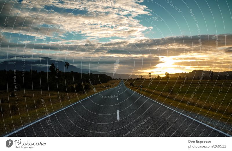 Still on the road Street road trip Vacation & Travel Travel photography Sunset Evening Sky