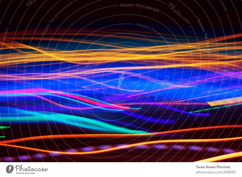 Light length. Design Joy Night life Illuminate Infinity Crazy Trashy Blue Yellow Happy Happiness Contentment Movement Experience Accuracy Speed Equal