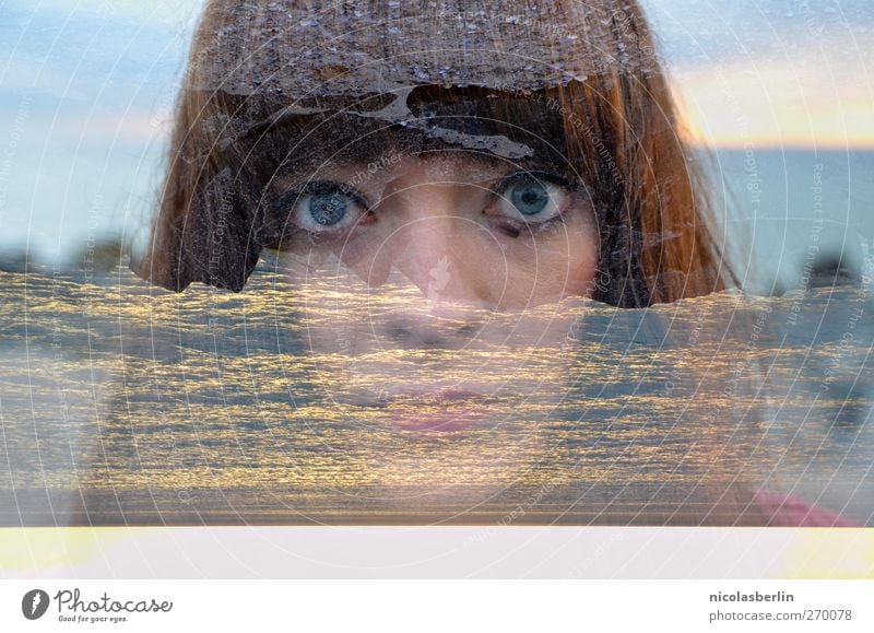 Hiddensee | Monday Portrait | The Sea in Mir Hair and hairstyles Beach Ocean Feminine Young woman Youth (Young adults) Eyes 1 Human being 18 - 30 years Adults