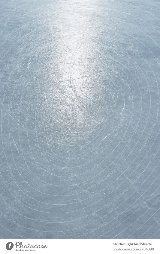 Sun reflecting in the surface of an ice rink Winter Snow Sports Nature Animal tracks Glittering Natural Gray Figure skating skate background Consistency