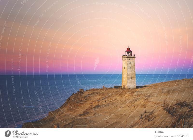 Lighthouse at Rubjerg Knude Vacation & Travel Tourism Trip Adventure Far-off places Freedom Sightseeing Beach Ocean Environment Nature Landscape Sand Water Sky