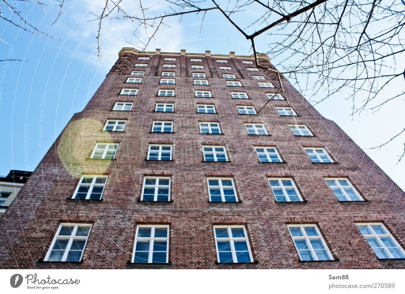 City skyscraper Munich Town Populated House (Residential Structure) High-rise Manmade structures Building Architecture Wall (barrier) Wall (building) Facade