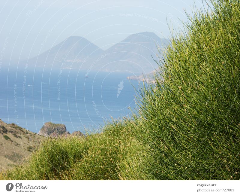 View from Volcano Vulcano Italy Lipari Coast Bad weather Vacation & Travel Island