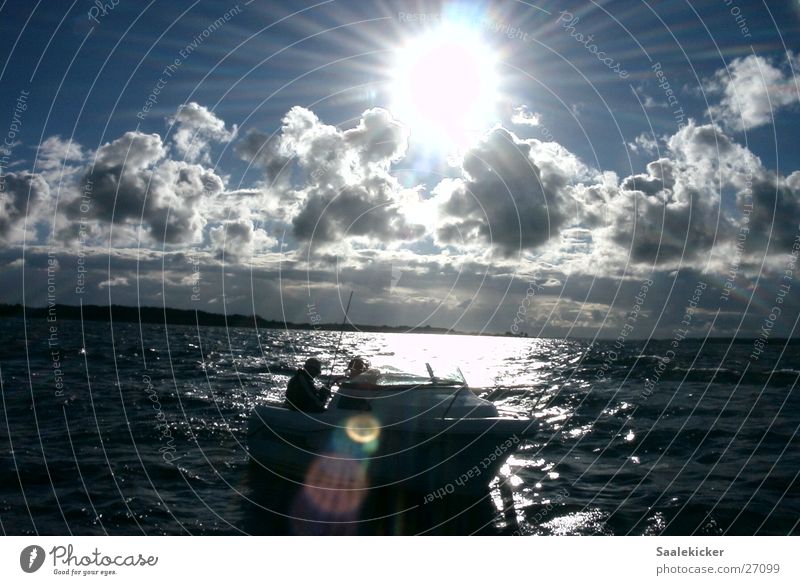 Baltic Sea impression Clouds Watercraft Light Sun