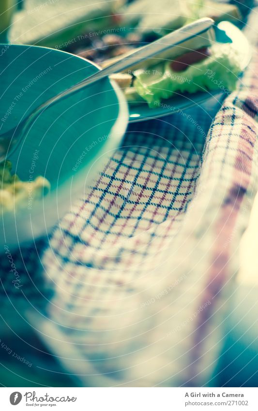 mother's day breakfast Nutrition Breakfast Crockery Plate Bowl Cutlery Fork Fresh Healthy Delicious Blue Subdued colour Interior shot Detail Deserted