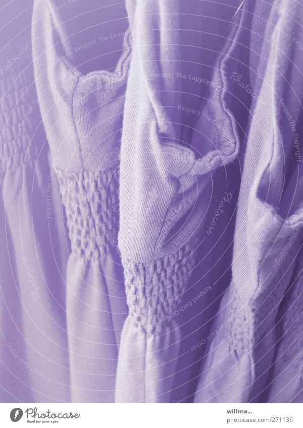 Smoke alarm in purple Shopping Trade Fashion Clothing Dress Violet Summery Summer dress Selection Sell smocked Detail