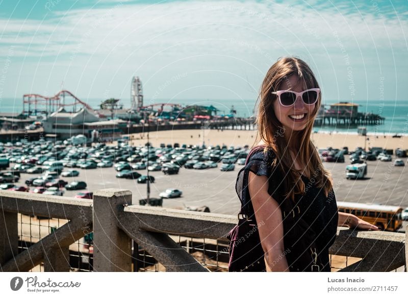 Girl in Santa Monica, California Vacation & Travel Tourism Summer Woman Adults Environment Nature Sky Clouds Skyline Vehicle Car Sunglasses Blonde Red-haired