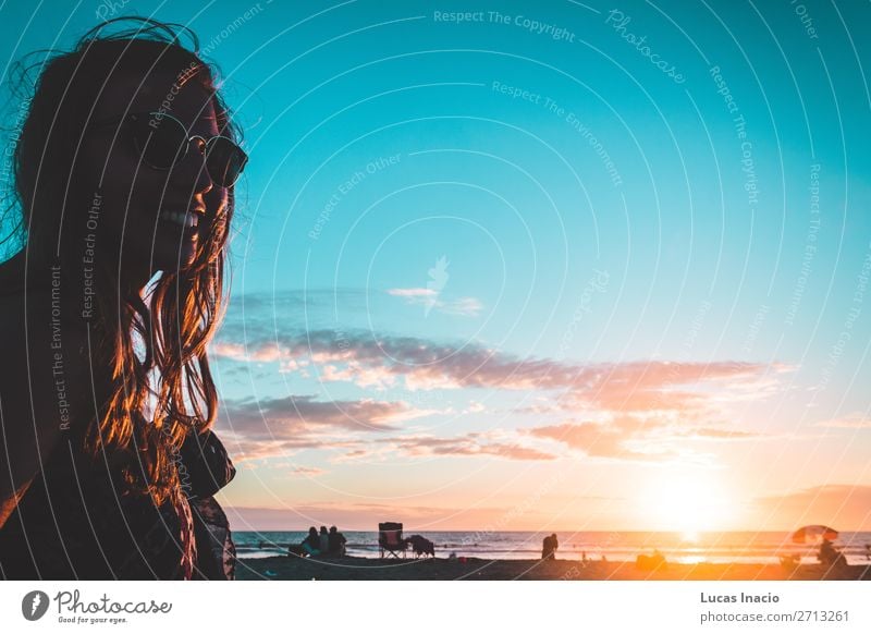 Girl at Coronado Beach, San Diego Vacation & Travel Tourism Trip Adventure Freedom Summer Summer vacation Sun Sunbathing Ocean Waves Human being Feminine