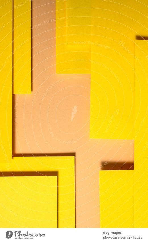 Yellow paper material design. Geometric unicolour shapes Design Wallpaper Craft (trade) Art Paper Line Stripe Retro Colour geometric background Consistency