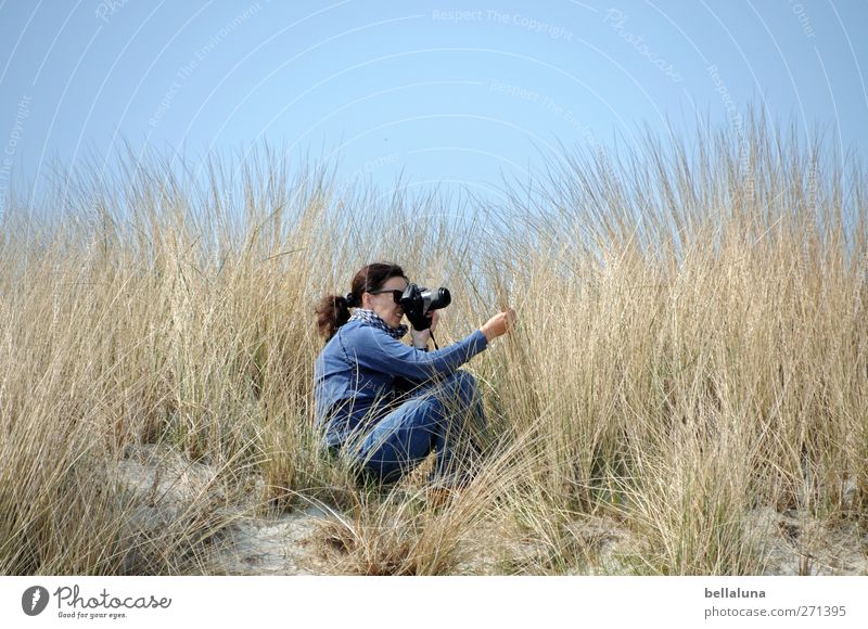 Hiddensee | Photo Countess Human being Feminine Young woman Youth (Young adults) Woman Adults Life Body 1 18 - 30 years 30 - 45 years Sand Sky Cloudless sky