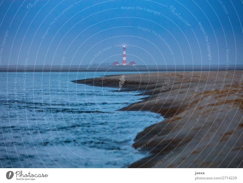 Always there in silence Water Sky Horizon Bad weather Coast Beach North Sea Ocean Deserted House (Residential Structure) Lighthouse Tourist Attraction Hope