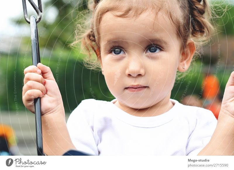 Beautiful baby girl in the park Lifestyle Joy Happy Leisure and hobbies Playing Freedom Summer Garden Child Human being Toddler Woman Adults Family & Relations