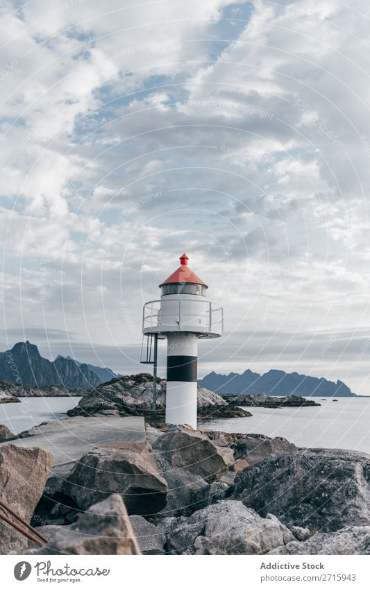 Landscape of tower in a lake Lake Water Tower Nature Vacation & Travel Mountain Park Beautiful Sunset Freedom Clouds Pond Relaxation Romance way To enjoy