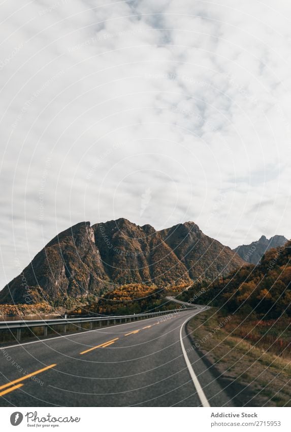 Empty road in mountains Hill Mountain Peak Nature Street Highway Landscape Height Rock Top Vacation & Travel Adventure Beautiful Cliff Vantage point Stone