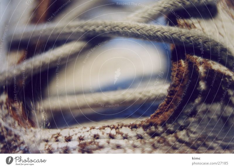 Worn Footwear Shoelace Leather Sneakers Old Shabby Macro (Extreme close-up) Close-up