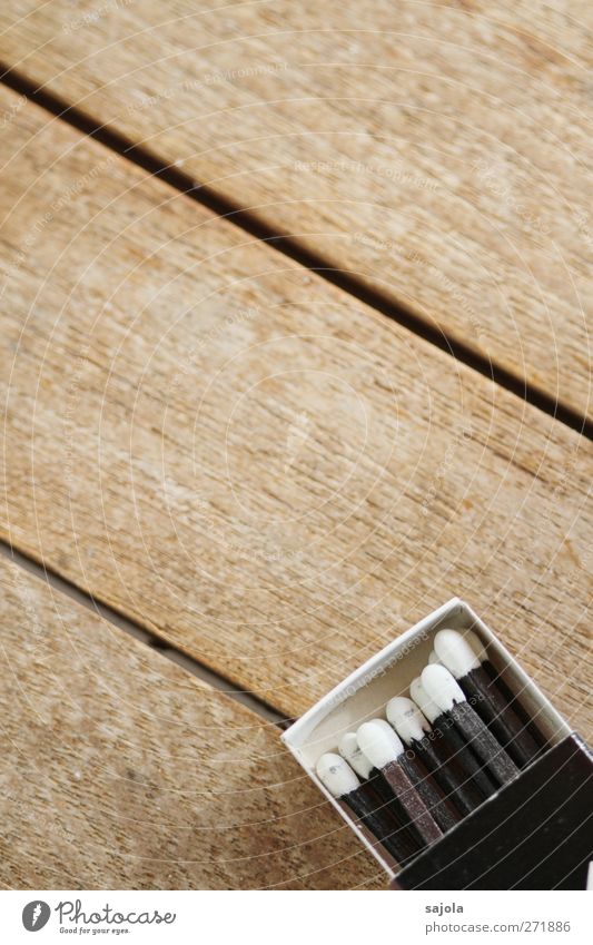 black is chic Wood Brown Black White Match Table Wooden table Line Colour photo Exterior shot Close-up Deserted Copy Space top