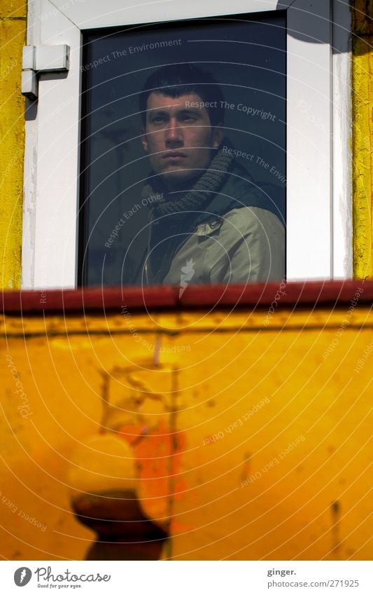 Hiddensee The hidden Man Human being Masculine Young man Youth (Young adults) 1 18 - 30 years Adults Yellow Slice Colour photo Multicoloured Exterior shot Day