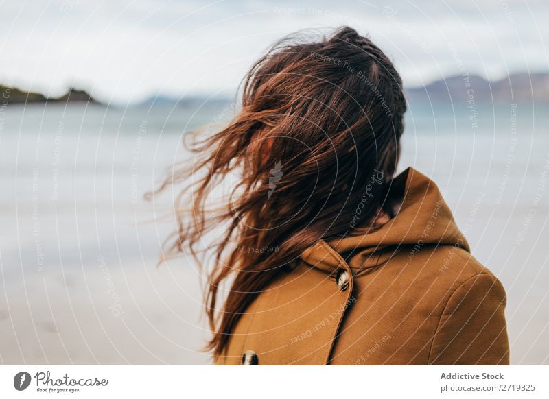 Woman posing at lake Tourist Lake Mountain Hill pretty Cheerful Water Human being Peak Nature Vacation & Travel Vantage point Picturesque Slagheap Landscape