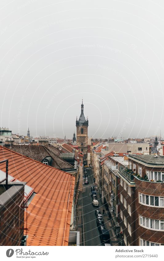 Cityscape in moody weather Skyline Tourism Town Attraction Exterior Rain Historic Infrastructure romantic Vacation & Travel Architecture Panorama (Format)