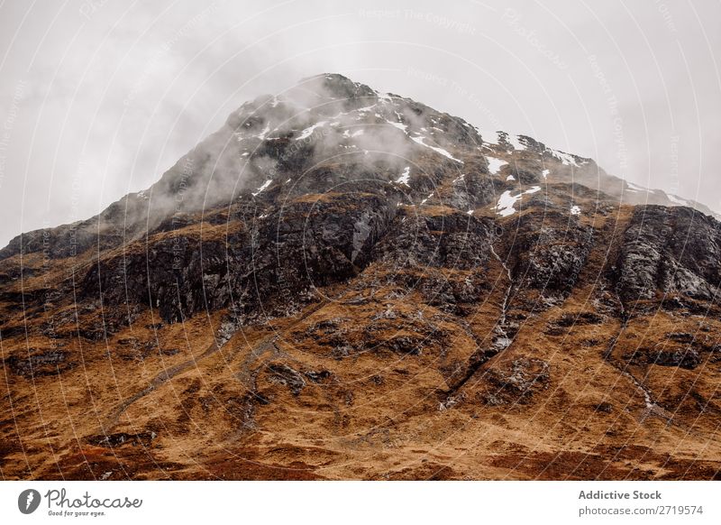 Foggy mountains and dry grass Mountain Clouds Grass Dry Nature Landscape Natural Vacation & Travel Rock Tourism Stone Scotland Forest Field Meadow Vantage point