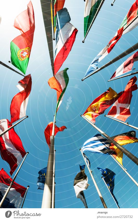 European Flags Economy Business Cloudless sky Sign Might Perspective Politics and state Attachment Elections International Germany Portugal Greece Denmark