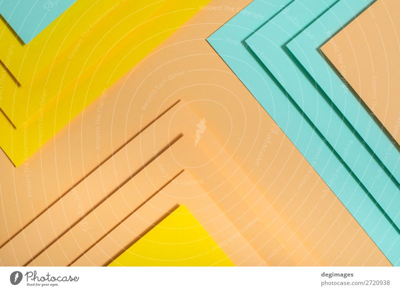 Colorful polygon paper design. Pastel tones geometric shapes Design Wallpaper Art Paper Stripe Retro Blue Yellow Green Pink Colour background graphic ine