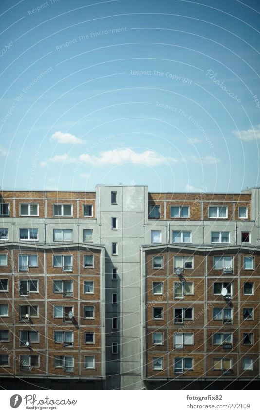 skyscraper view | sky above berlin2 Town Capital city Downtown House (Residential Structure) Facade Living or residing Berlin Federal eagle Sky Sky blue Brown