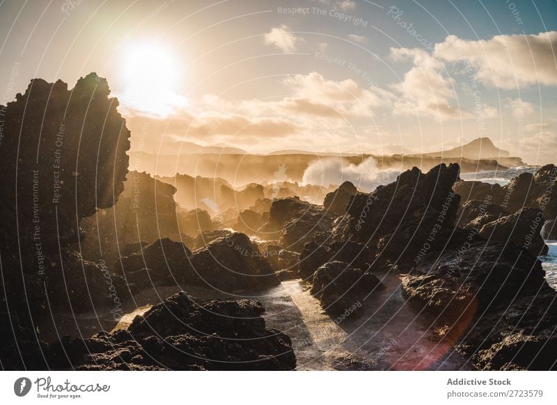 closeup of some rocks on the beach Beach Rock Water Blue Lake Sky Colour Ocean Wave White Nature Sunset Pattern Stone Background picture Deserted Clouds Round