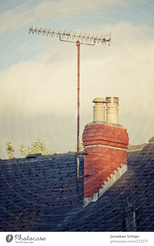 British roofs III Small Town Outskirts House (Residential Structure) Detached house Roof Chimney Antenna Esthetic Receive Technology Archaic England