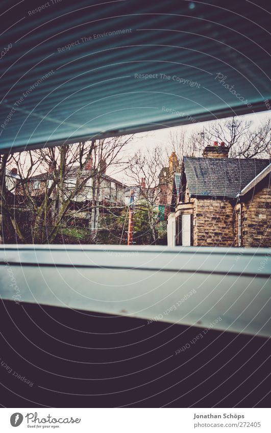 British skylight view I England Great Britain House (Residential Structure) Detached house Window Roof Esthetic Skylight Window frame Venetian blinds